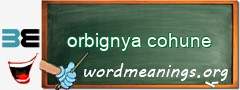 WordMeaning blackboard for orbignya cohune